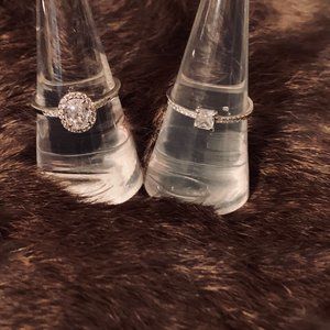 Twp Clear Gemstone Rings